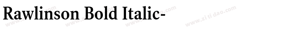 Rawlinson Bold Italic字体转换